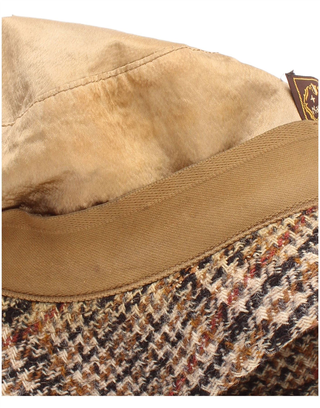 Vintage męski kapelusz typu Bucket, duży, beżowy, klasyczny w pepitkę