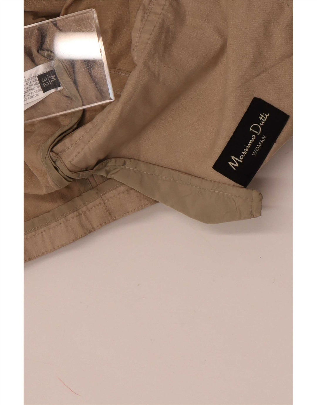 Krótki dwurzędowy trencz Massimo Dutti damski UK 14 średni beż
