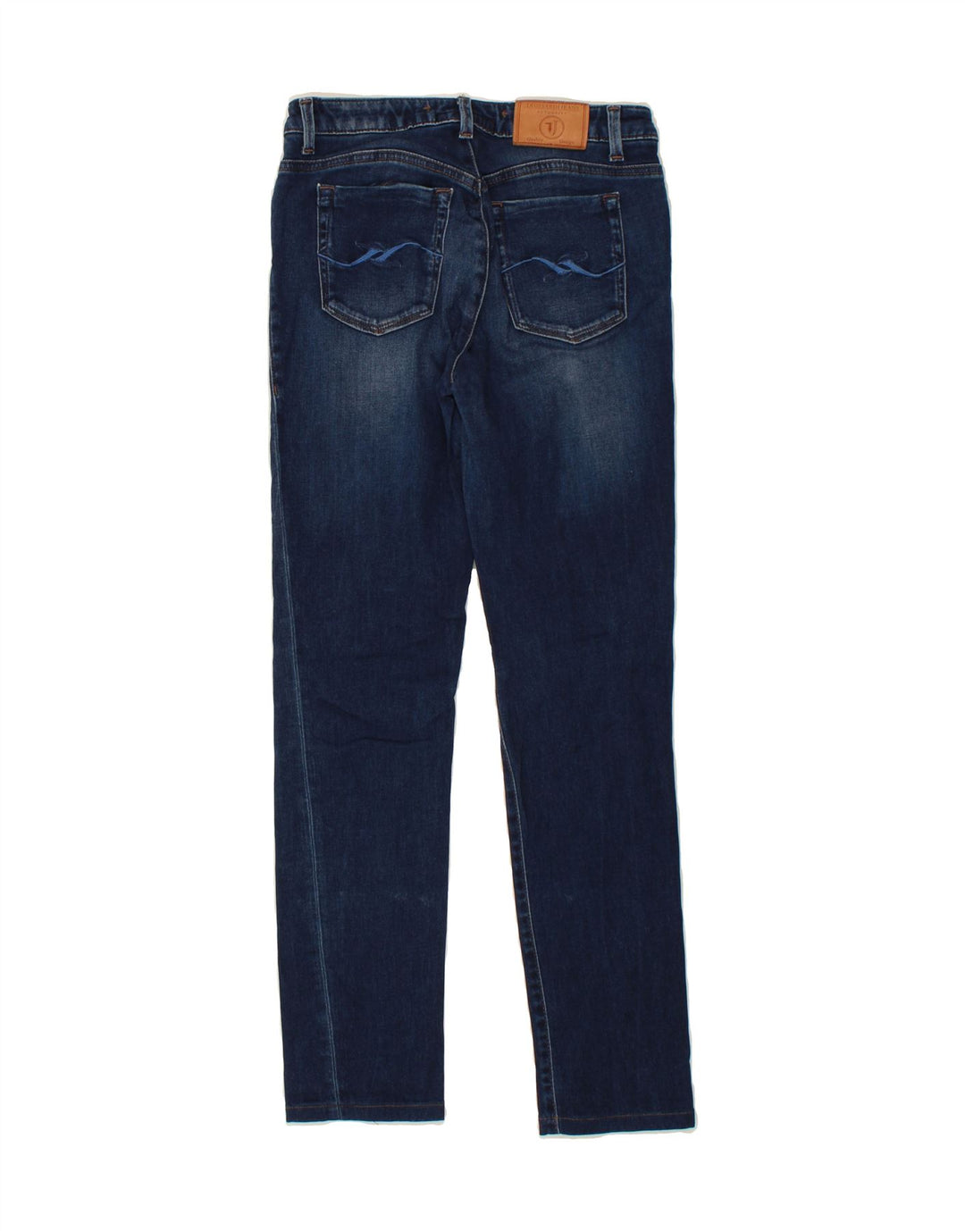 TRUSSARDI Womens Slim Jeans W26 L28 Navy Blue Vintage Trussardi and Second-Hand Trussardi from Messina Hembry 