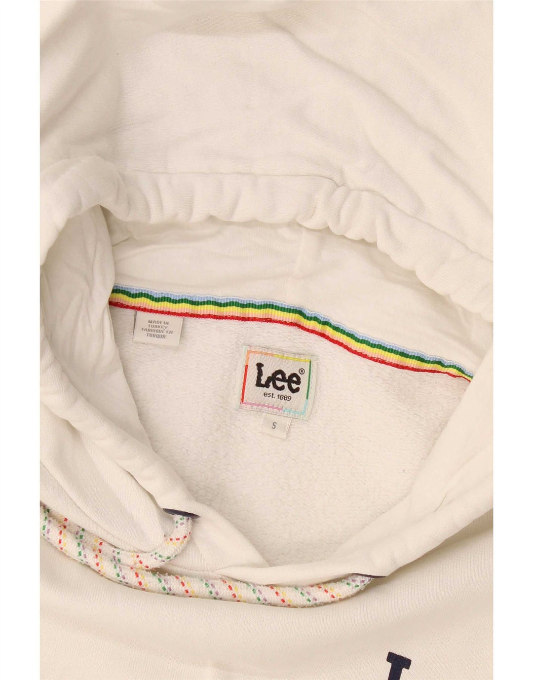 Męski sweter z kapturem Lee, mały, biały