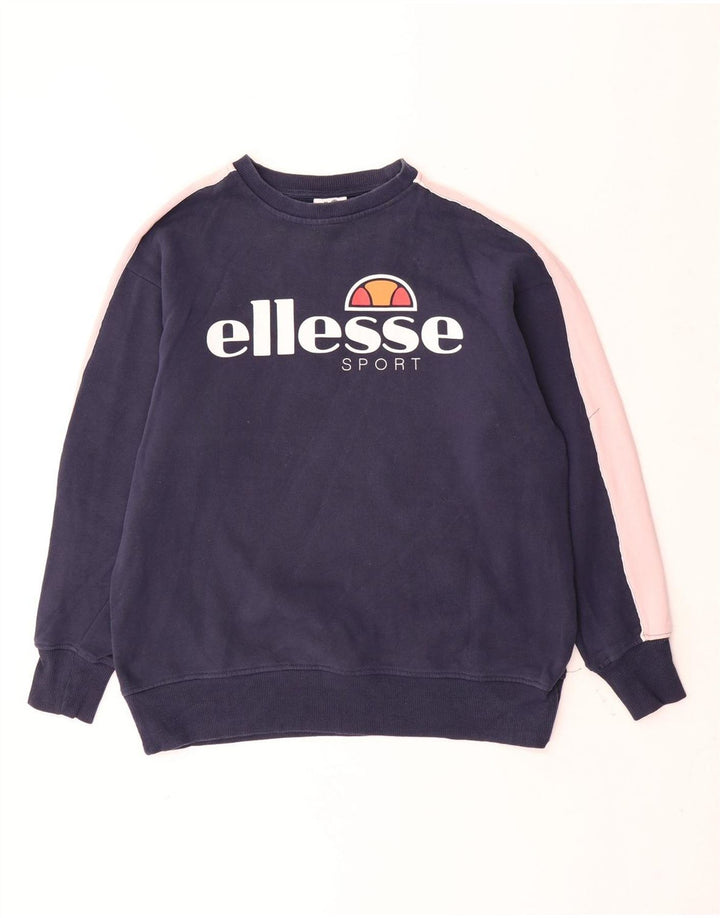 Damski sweter oversize ELLESSE UK 12, średni granatowy