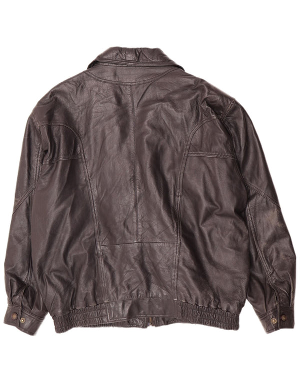 Męska kurtka skórzana Morena UK 44 2XL Granatowa Biker