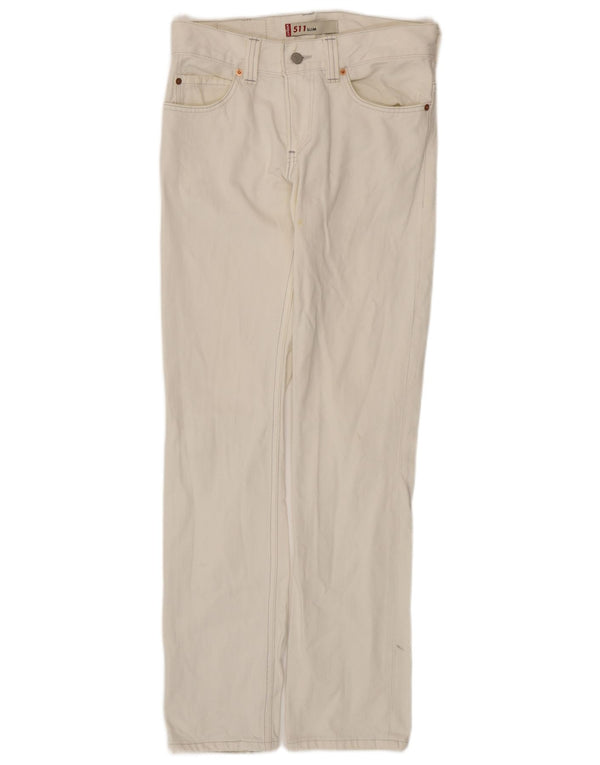 Męskie jeansy LEVI'S 511 W31 L34 w kolorze złamanej bieli, bawełniane