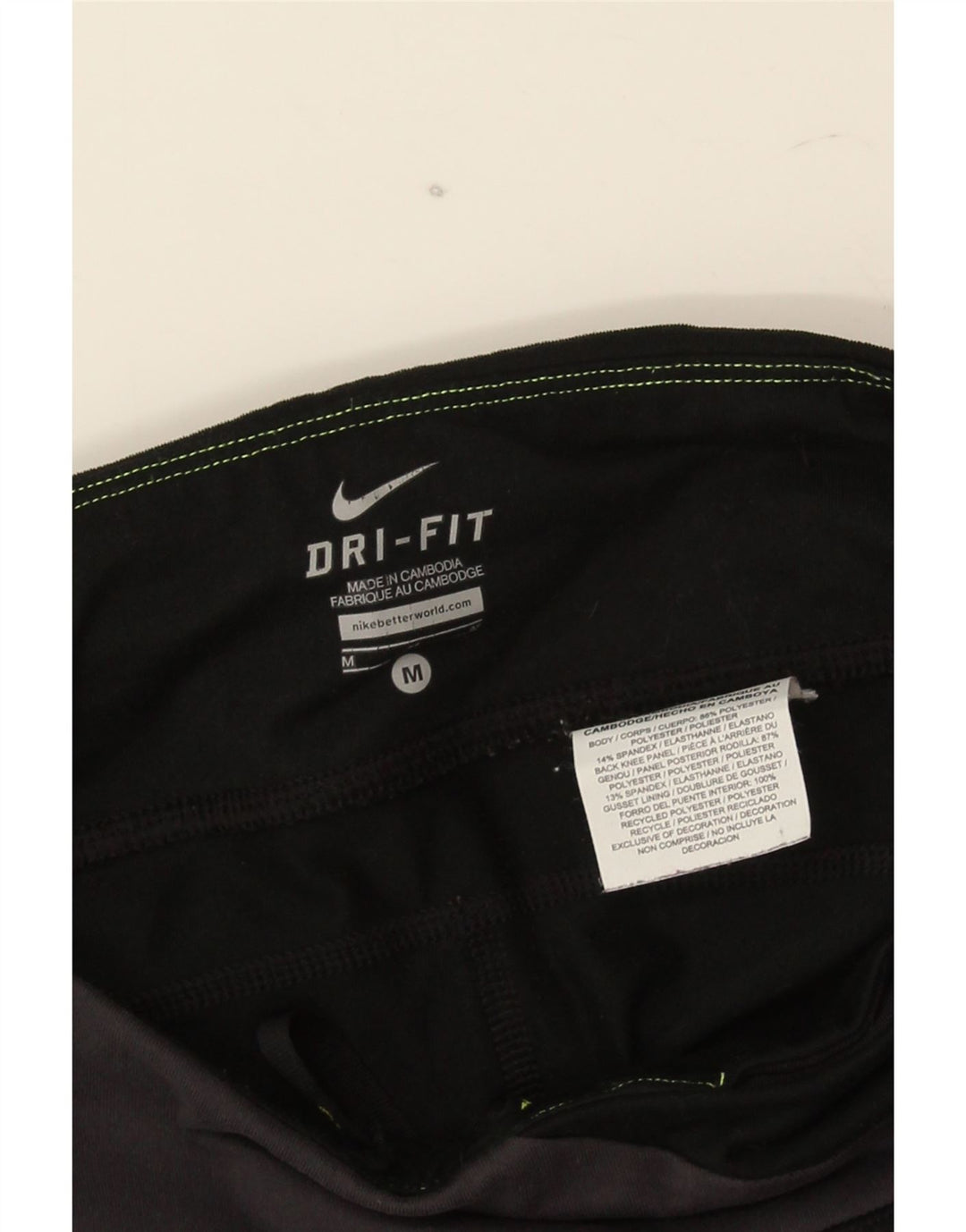 Damskie legginsy Nike Dri Fit UK 12, poliester w kolorze średniej czarnej kolorystyki