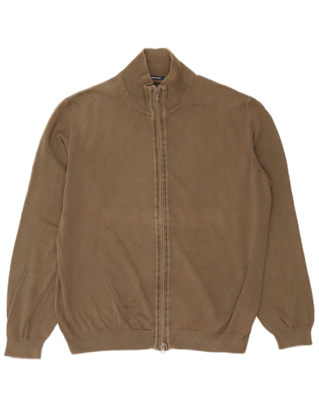 Męski sweter rozpinany Massimo Dutti, duży, bawełniany khaki