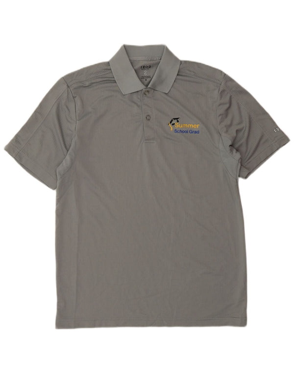 Męska koszulka polo Izod, mała, szara, z poliestru