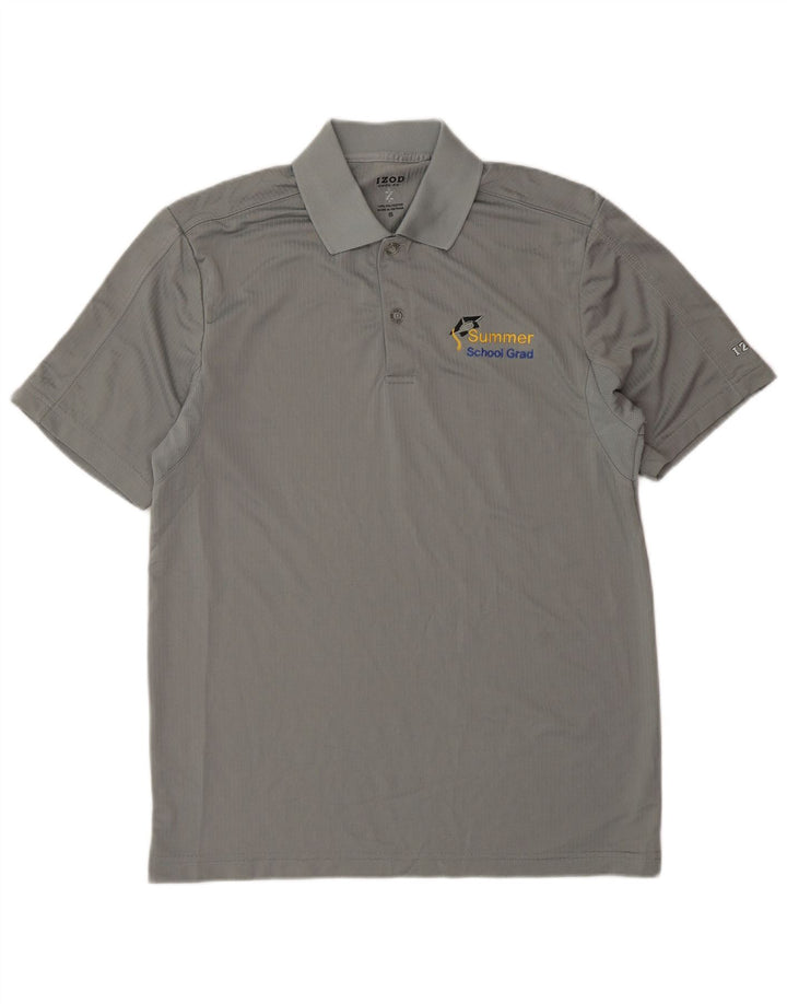 Męska koszulka polo Izod, mała, szara, z poliestru
