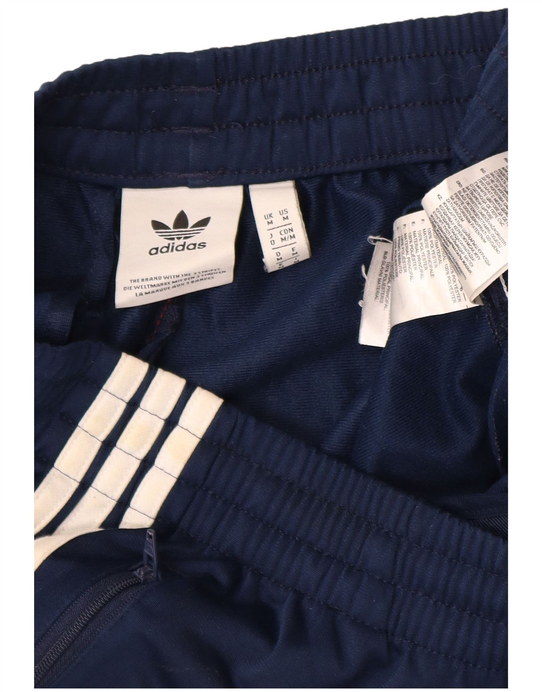 Męskie spodnie dresowe Adidas UK 14 Średni granatowy poliester