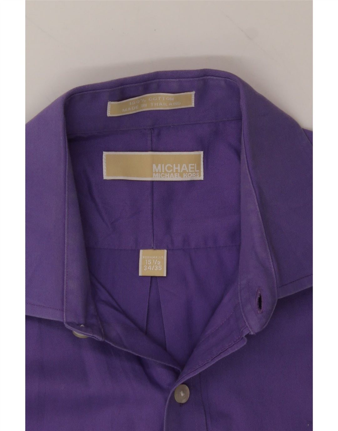 MICHAEL KORS Mens Regular Fit Shirt Size 15 1/2 Medium Purple Cotton Vintage Michael Kors and Second-Hand Michael Kors from Messina Hembry 