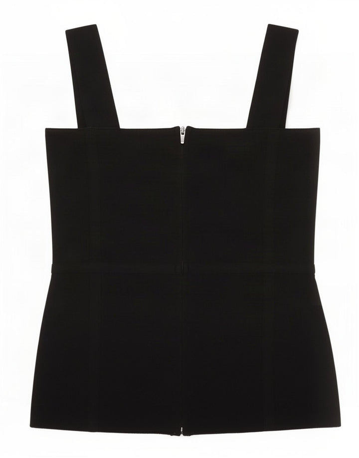 Damski krótki top Zara UK 8, mały, czarny nylon