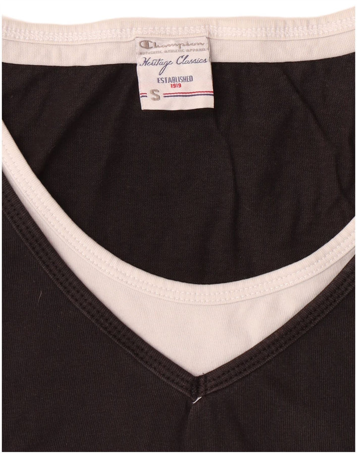 Koszulka damska CHAMPION Heritage Classics Graphic Top UK 10 Small Black