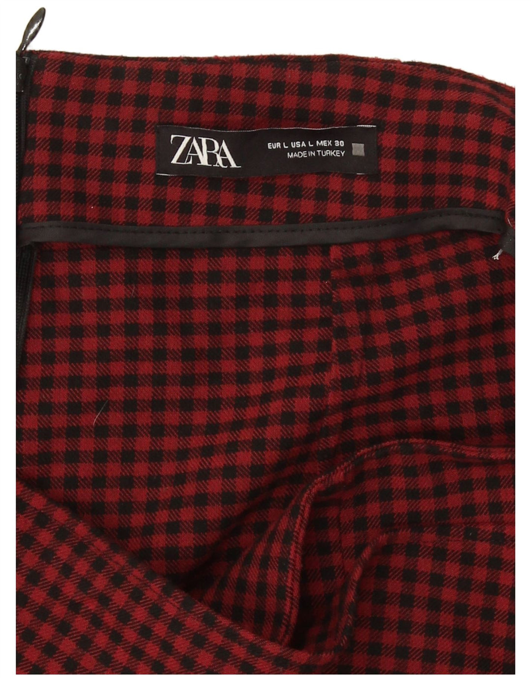 Damskie szorty Zara na co dzień, duże W30 L3, czerwona kratka