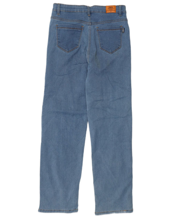 Męskie proste dżinsy Zara W30 L29 Niebieskie bawełniane