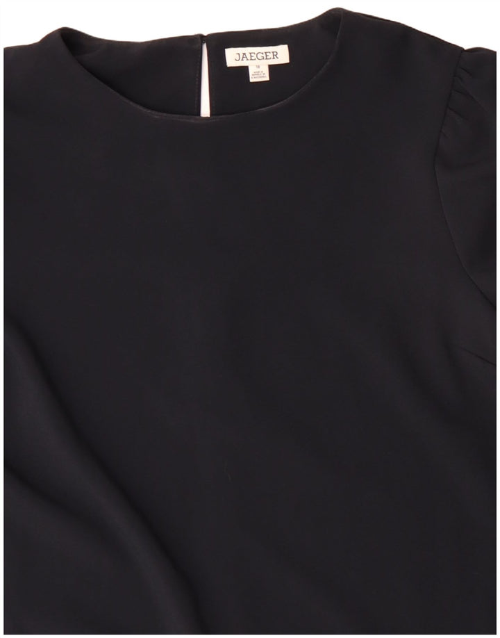 Damska sukienka typu shift JAEGER z długim rękawem UK 18 XL Granatowy poliester