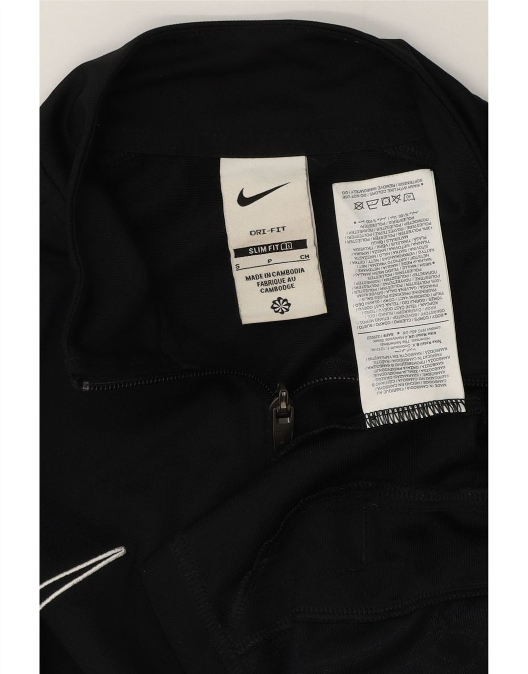 Kurtka męska dresowa Nike Dri Fit Slim Fit, mała, czarna, poliestrowa