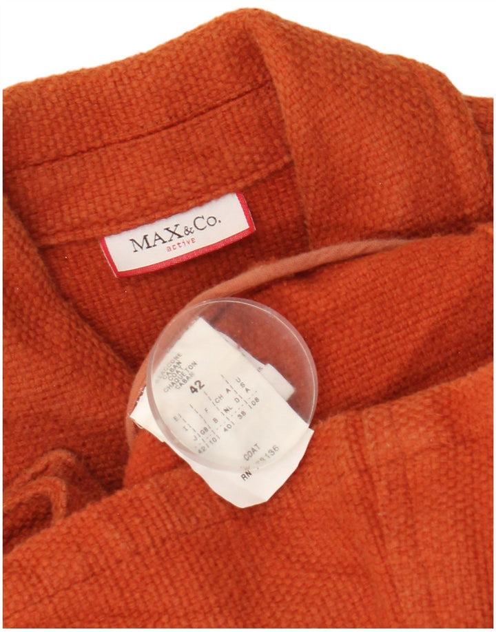 Max & Co. Płaszcz damski typu pea, UK 10, mały, pomarańczowy, bawełniany
