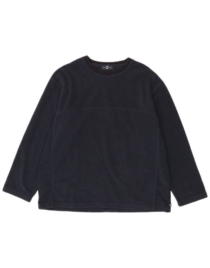 Marks & Spencer Męski niebieski sweter polarowy Harbor 2XL, granatowy, poliester