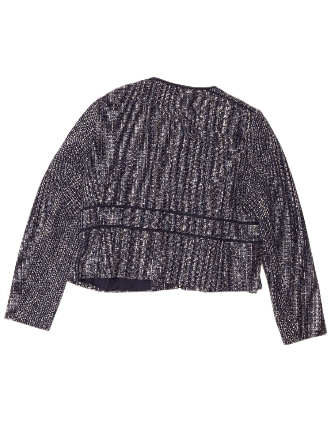 Kurtka damska Hobbs Crop Blazer UK 18 XL Granatowa nakrapiana