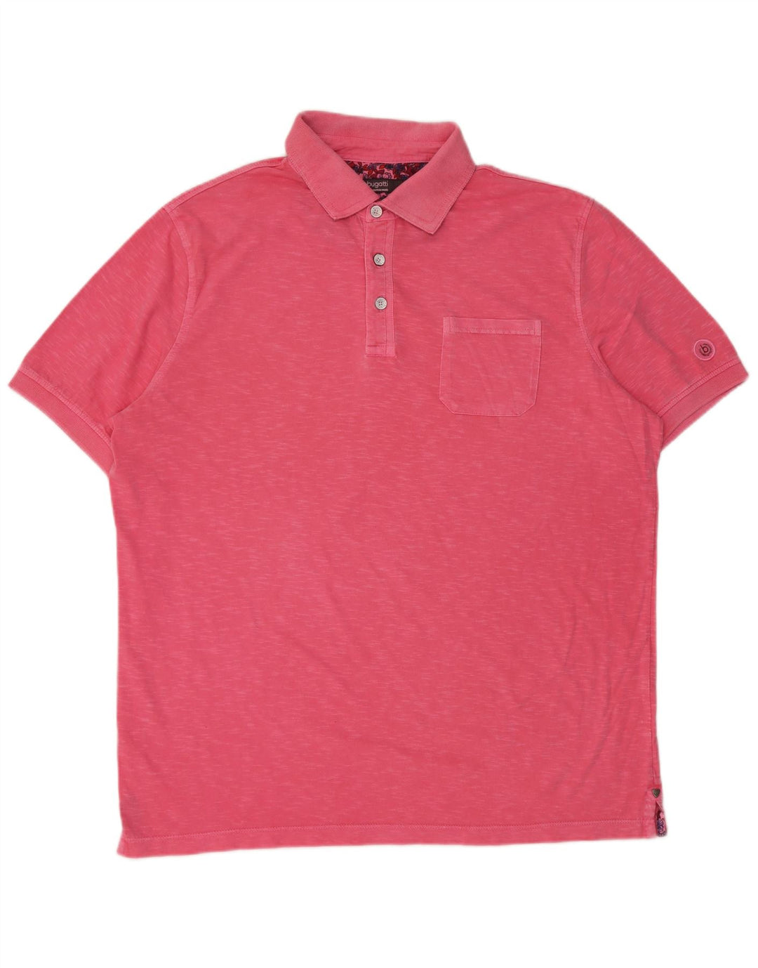 Męska koszulka polo Bugatti Garment Dyed XL w kolorze różowym
