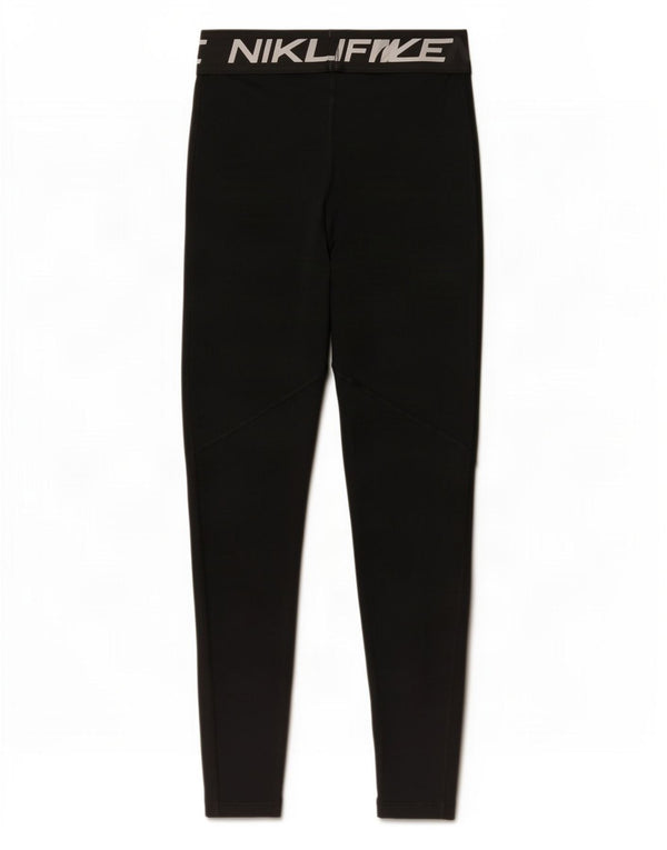 Damskie legginsy Nike Dri Fit Graphic UK 8, małe, czarne, poliestrowe