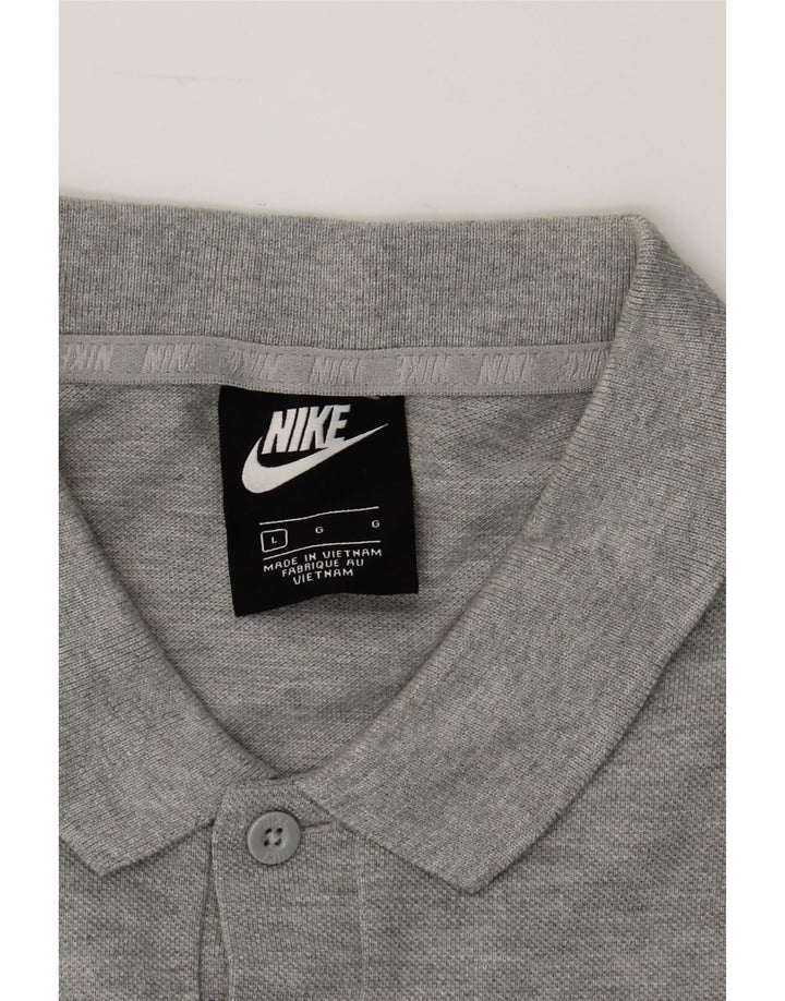 NIKE Mens Polo Shirt Large Grey Cotton Vintage Nike and Second-Hand Nike from Messina Hembry 