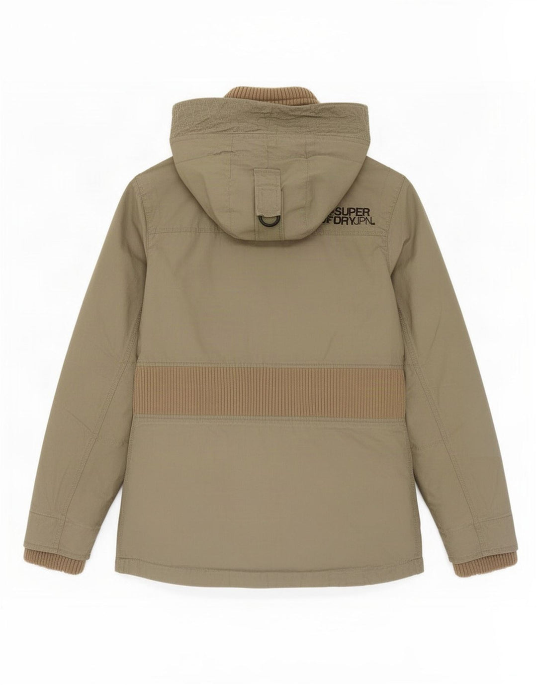 Damska kurtka parka z kapturem Superdry UK 12, średnia bawełna khaki