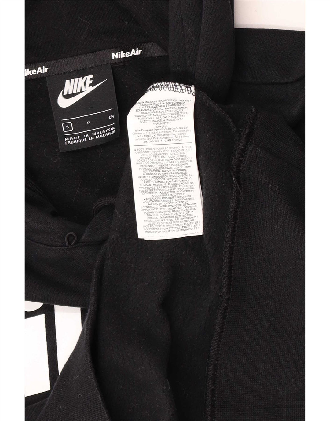 Męski sweter z kapturem Nike Graphic o regularnym kroju, mały, czarny, bawełniany
