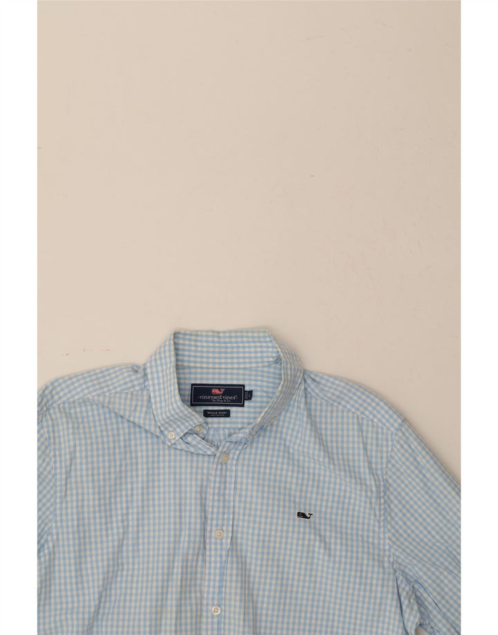 VINEYARD VINES Mens Shirt Large Blue Check Cotton Vintage Vineyard Vines and Second-Hand Vineyard Vines from Messina Hembry 