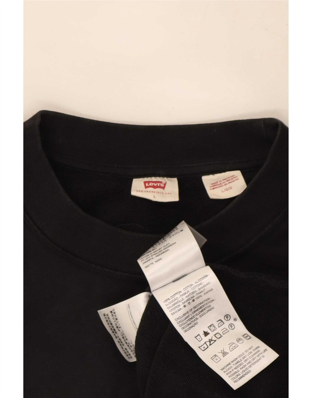 Męski sweter Levi's, duży, czarny, bawełniany