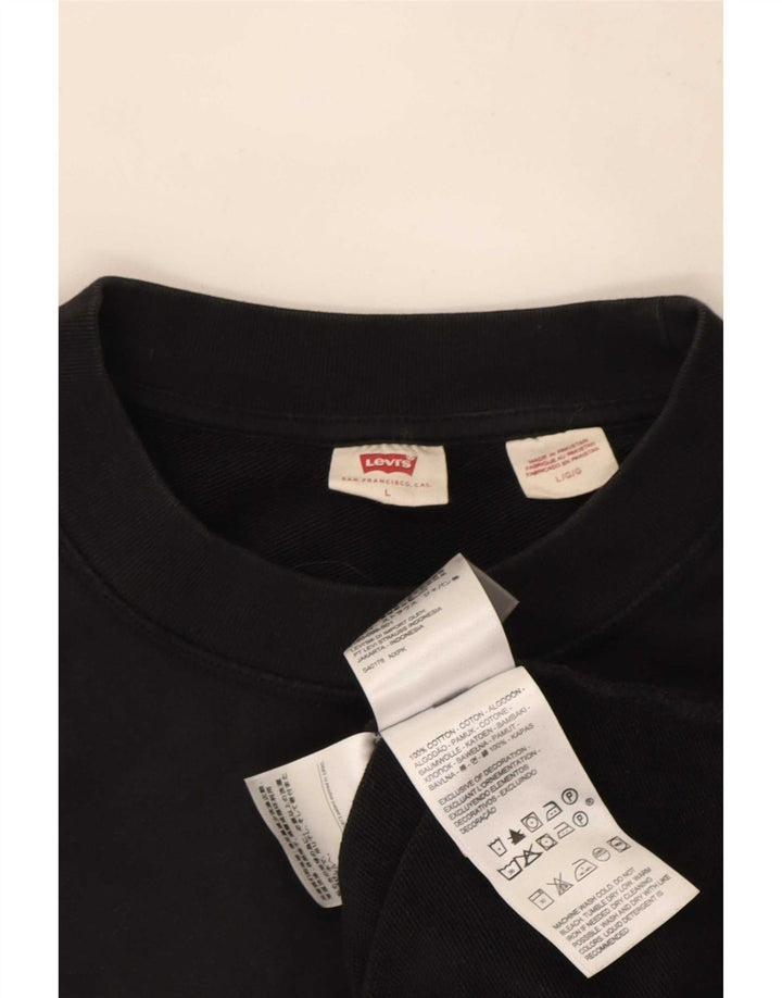 Męski sweter Levi's, duży, czarny, bawełniany