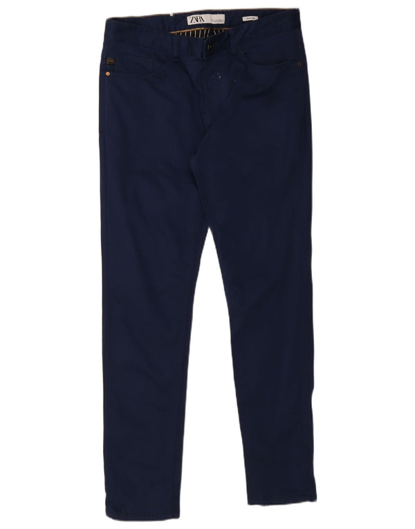 Spodnie męskie Zara Skinny Chino EU 42 Large W32 L30 Granatowa bawełna