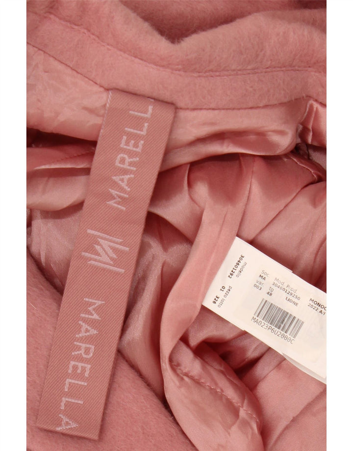 Marella Damska marynarka o przedłużonym fasonie, zapinana na 2 guziki, IT 48 XL, różowa wełna