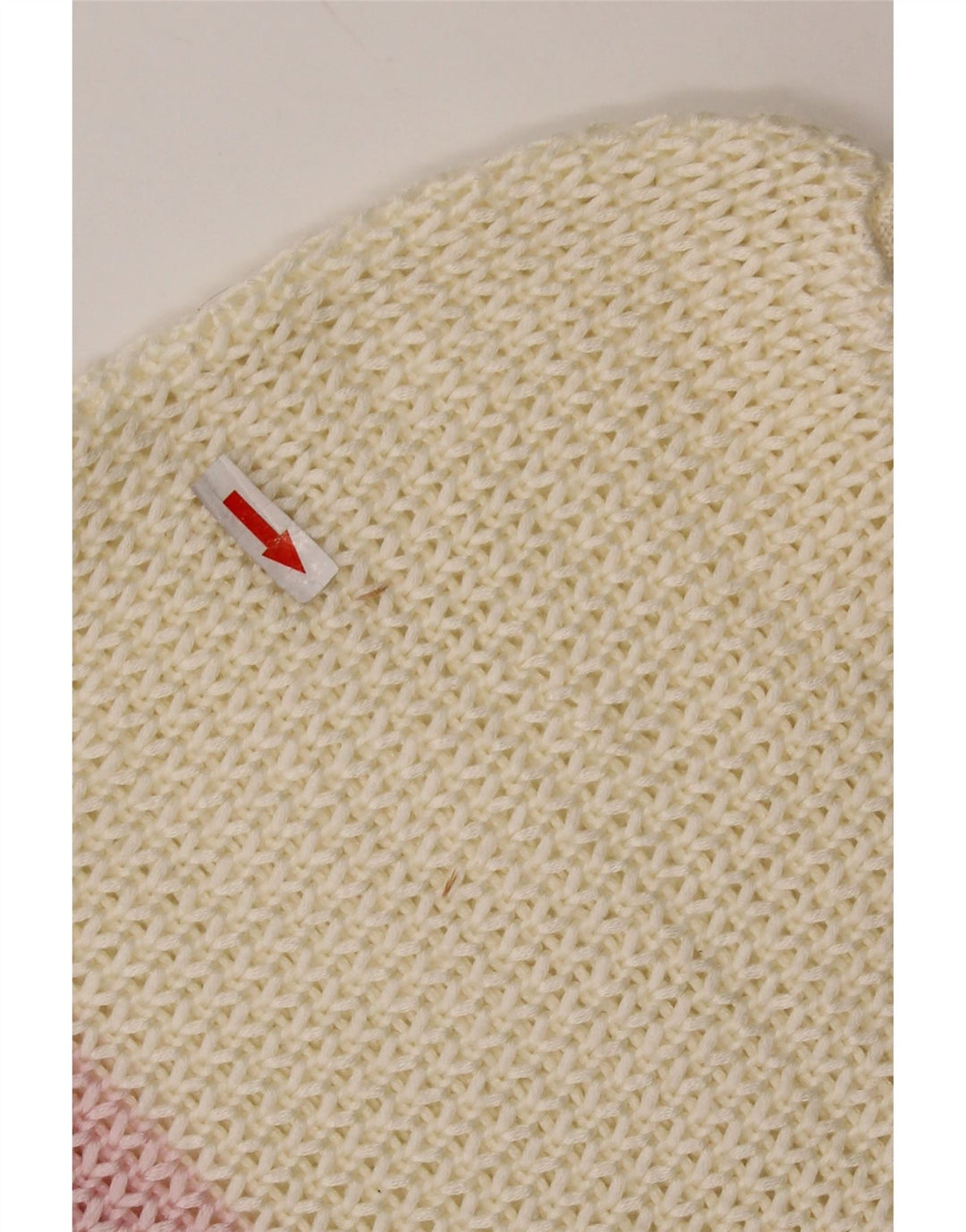 Vintage damski sweter z dekoltem w łódkę UK 14, duże złamane białe paski