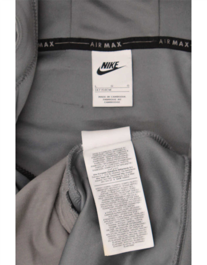 Chłopięcy sweter z kapturem i zamkiem błyskawicznym Nike, rozmiar 12-13 lat, duży, szary poliester