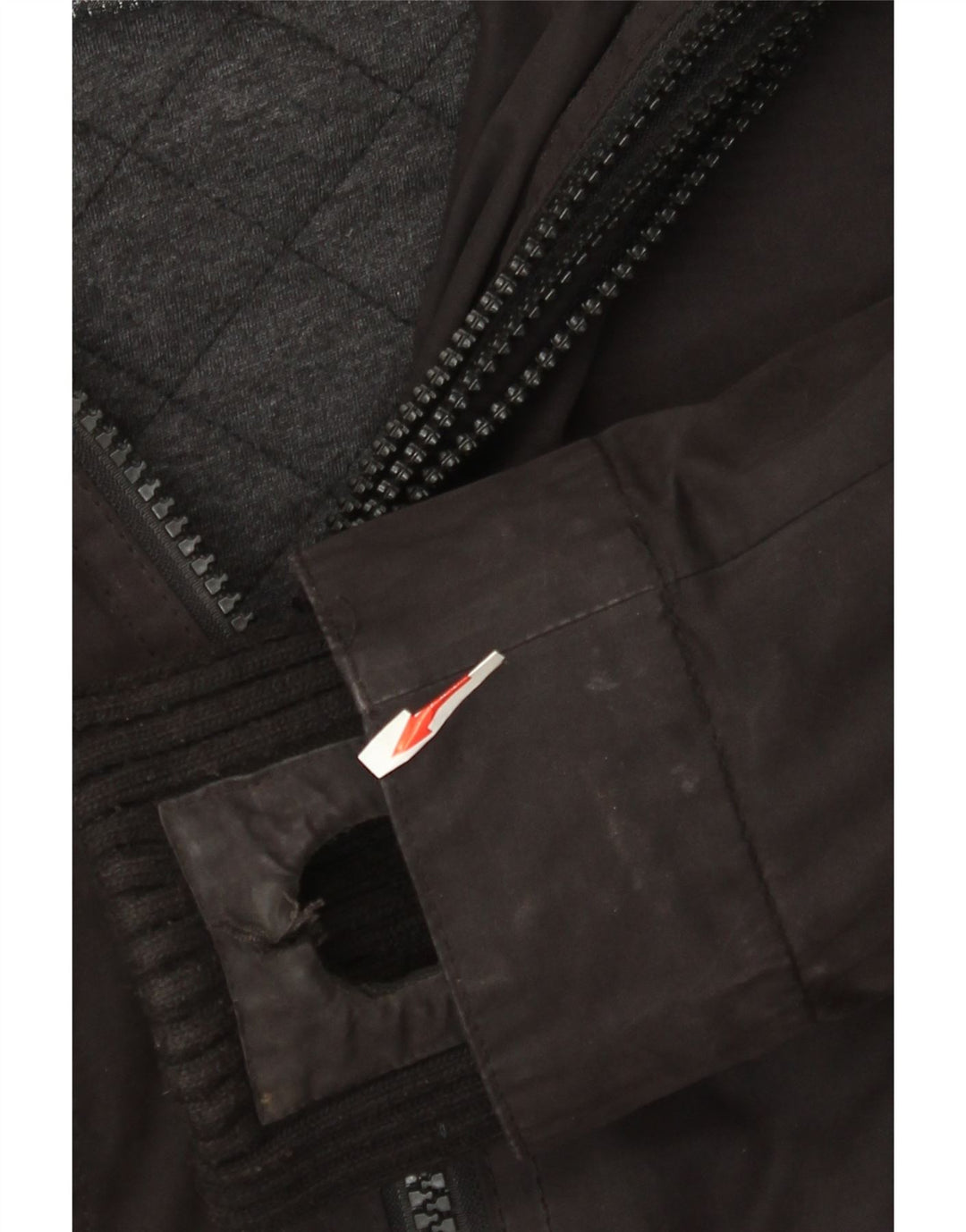 Damska kurtka wiatrówka z kapturem Superdry The Windbomber UK 14, średnia czarna