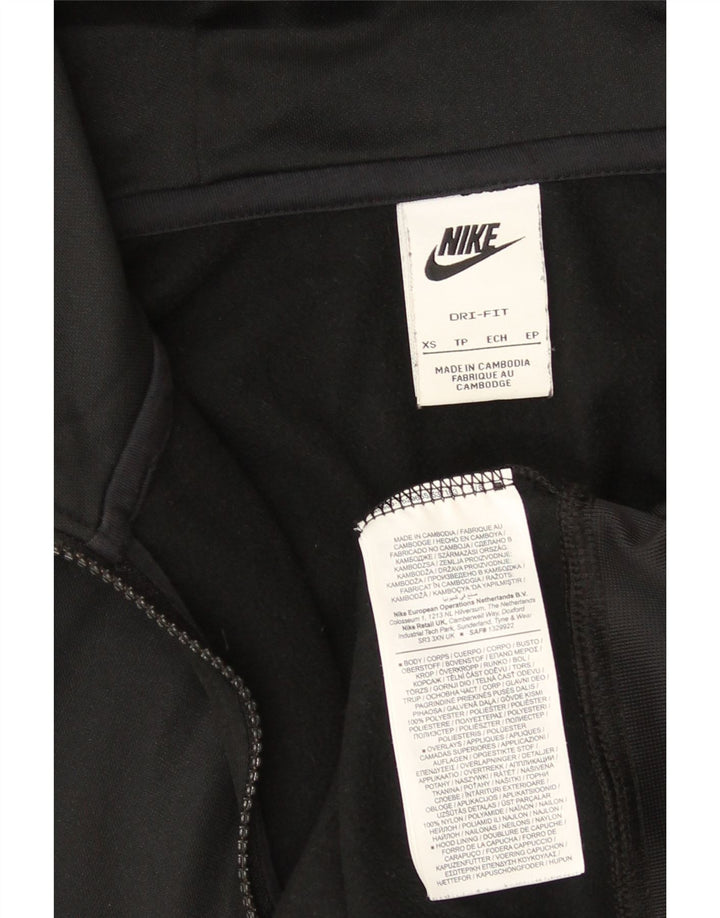 Męski sweter z kapturem i zamkiem błyskawicznym Nike XS, czarny poliester