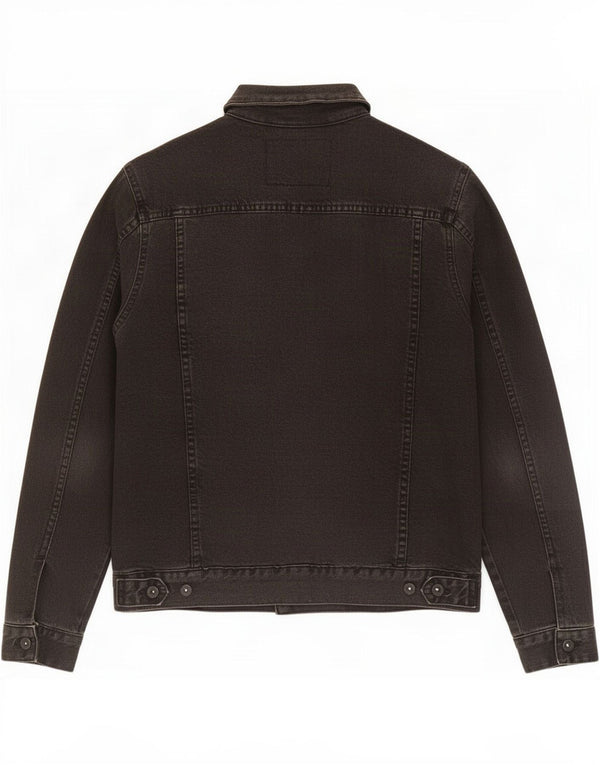 Męska kurtka dżinsowa Zara Sherpa UK 40, duża, czarna, bawełniana