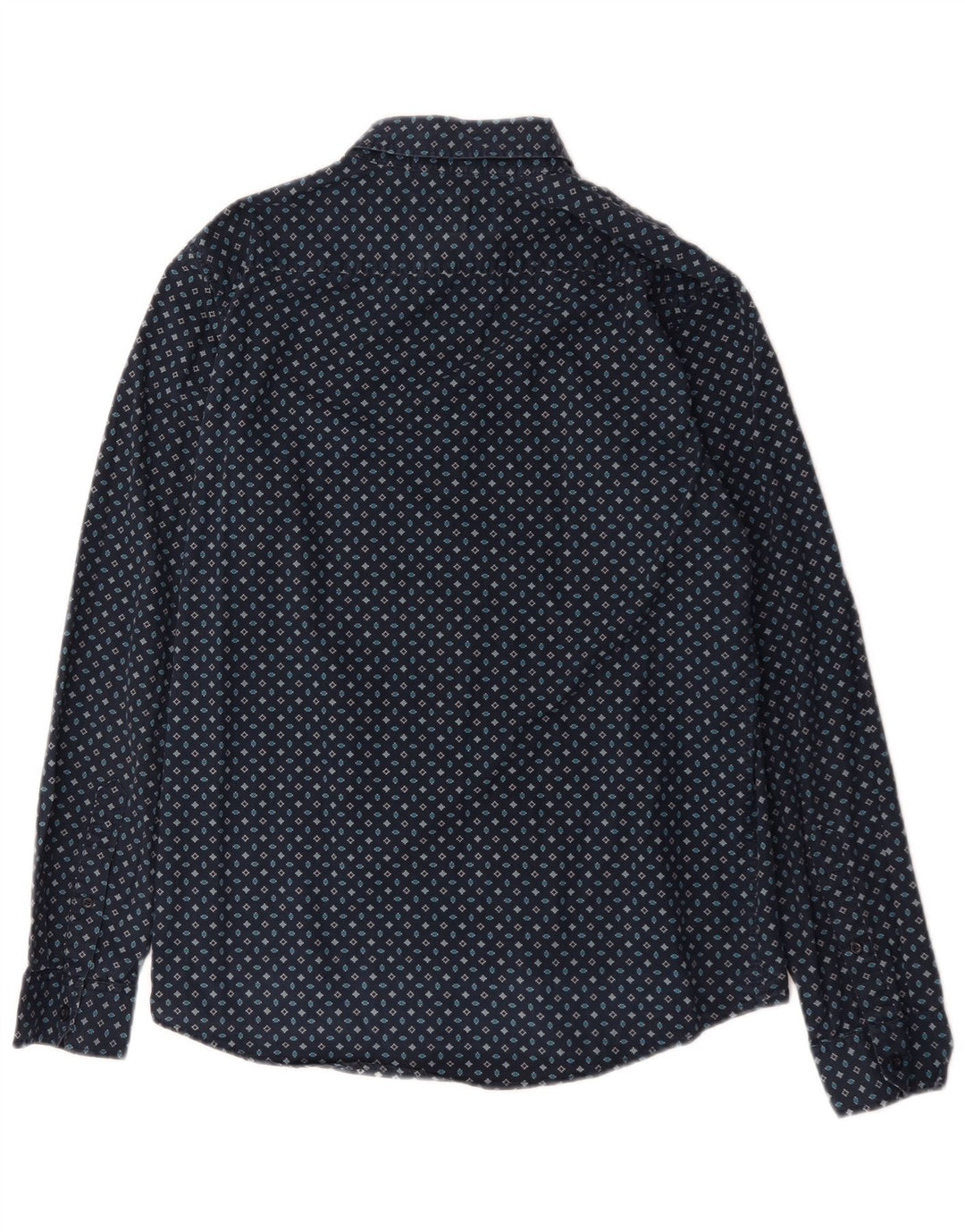 Koszula męska Jack Wills o klasycznym kroju, średnia, granatowa, geometryczna bawełna