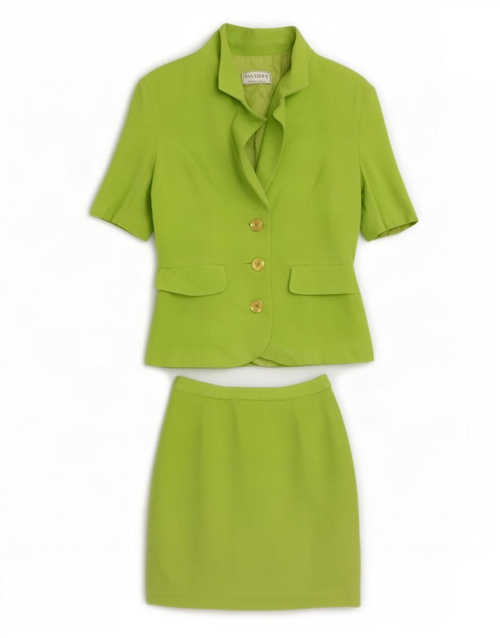 Swish Damski zestaw spódnic zapinanych na 4 guziki, UK 8 Small W24 Green