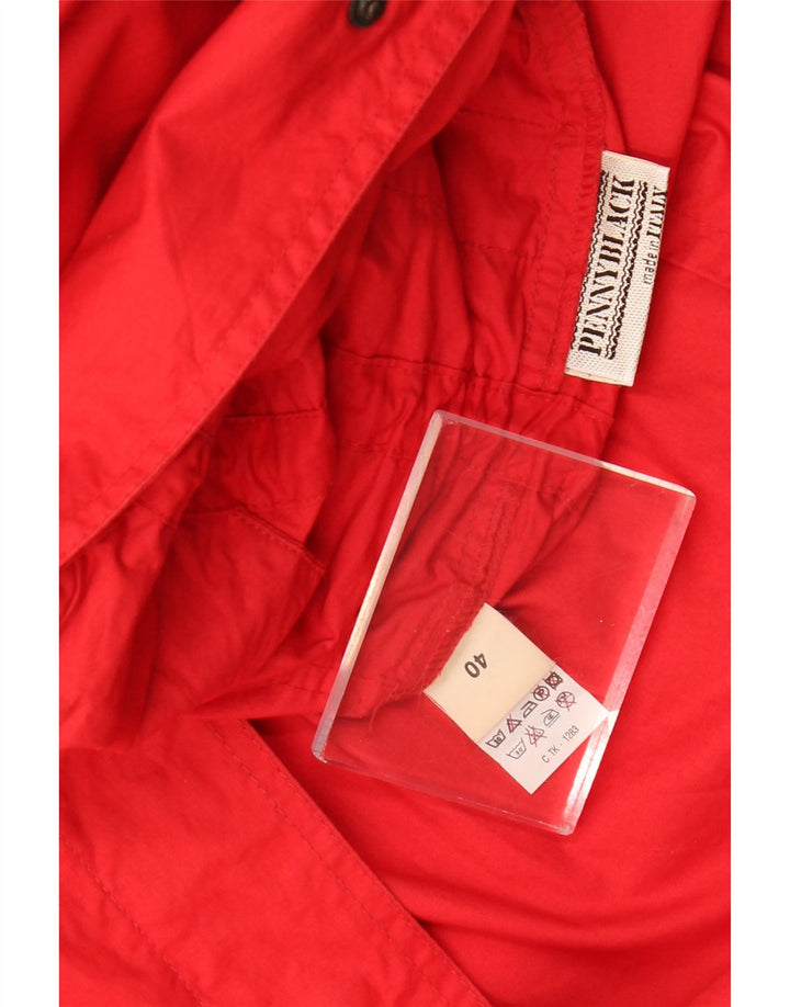 PENNY BLACK Damski płaszcz oversize z kapturem IT 40 Small, czerwony, bawełniany