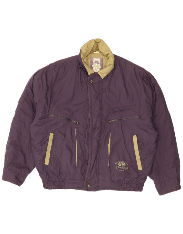 Męska ocieplana kurtka Umberto Rosetti UK 42 XL Fioletowy poliester