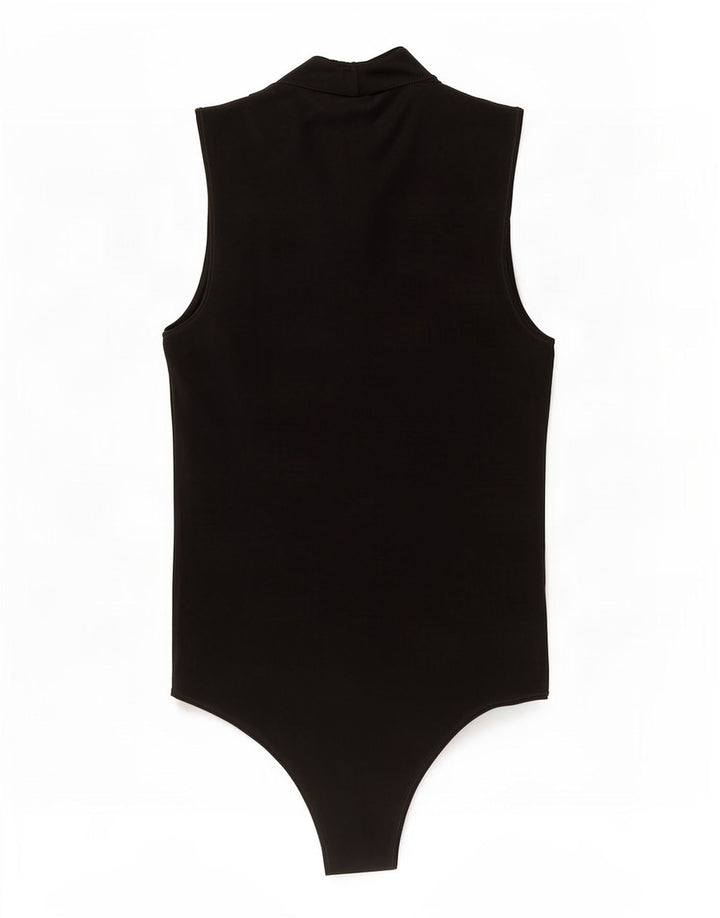 Damskie body bez rękawów Benetton UK 12, średnia czarna bawełna
