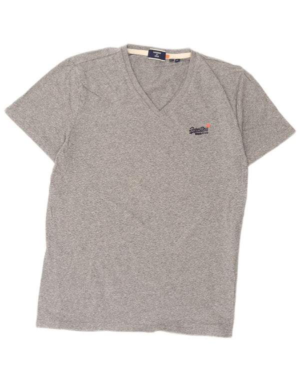 T-shirt damski Superdry Top UK 18 XL, szara bawełna w plamki