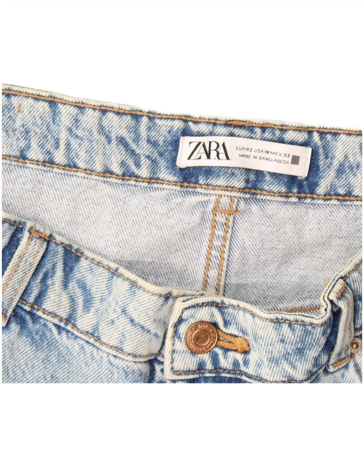 Damskie spodenki jeansowe Zara w trudnej sytuacji EU 42, duże W32, niebieskie