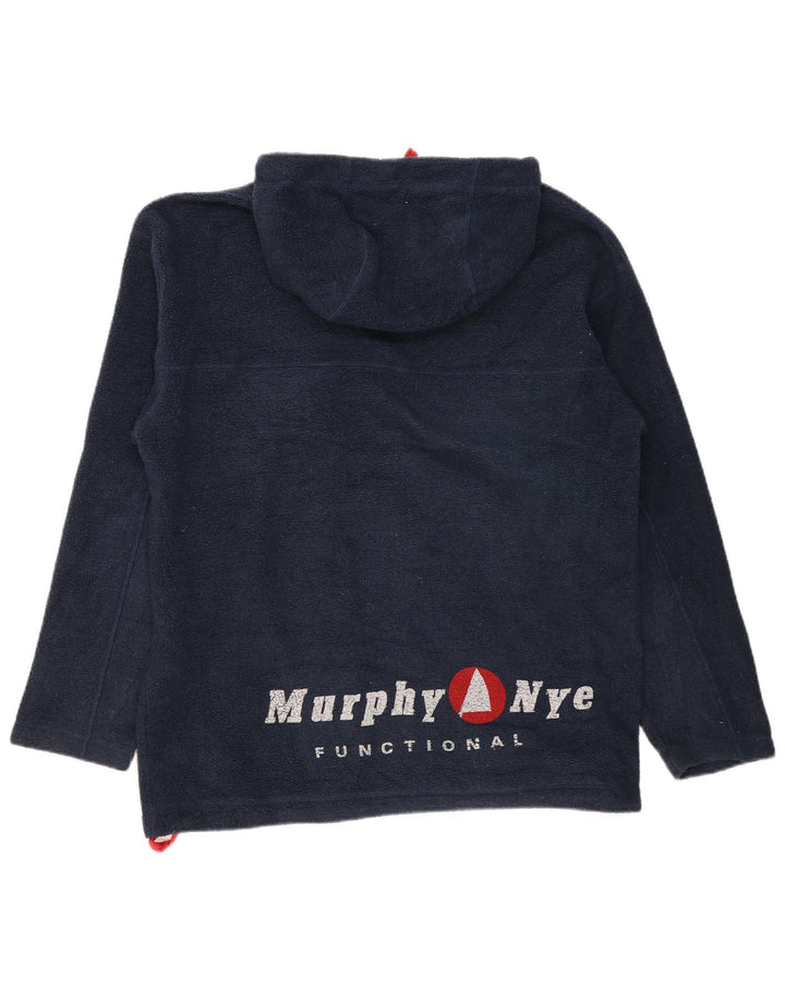 MURPHY & NYE Męski sweter polarowy z kapturem, duży, granatowy, poliester
