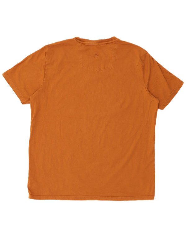 Męska koszulka z grafiką Fat Face Top XL, brązowa, bawełniana