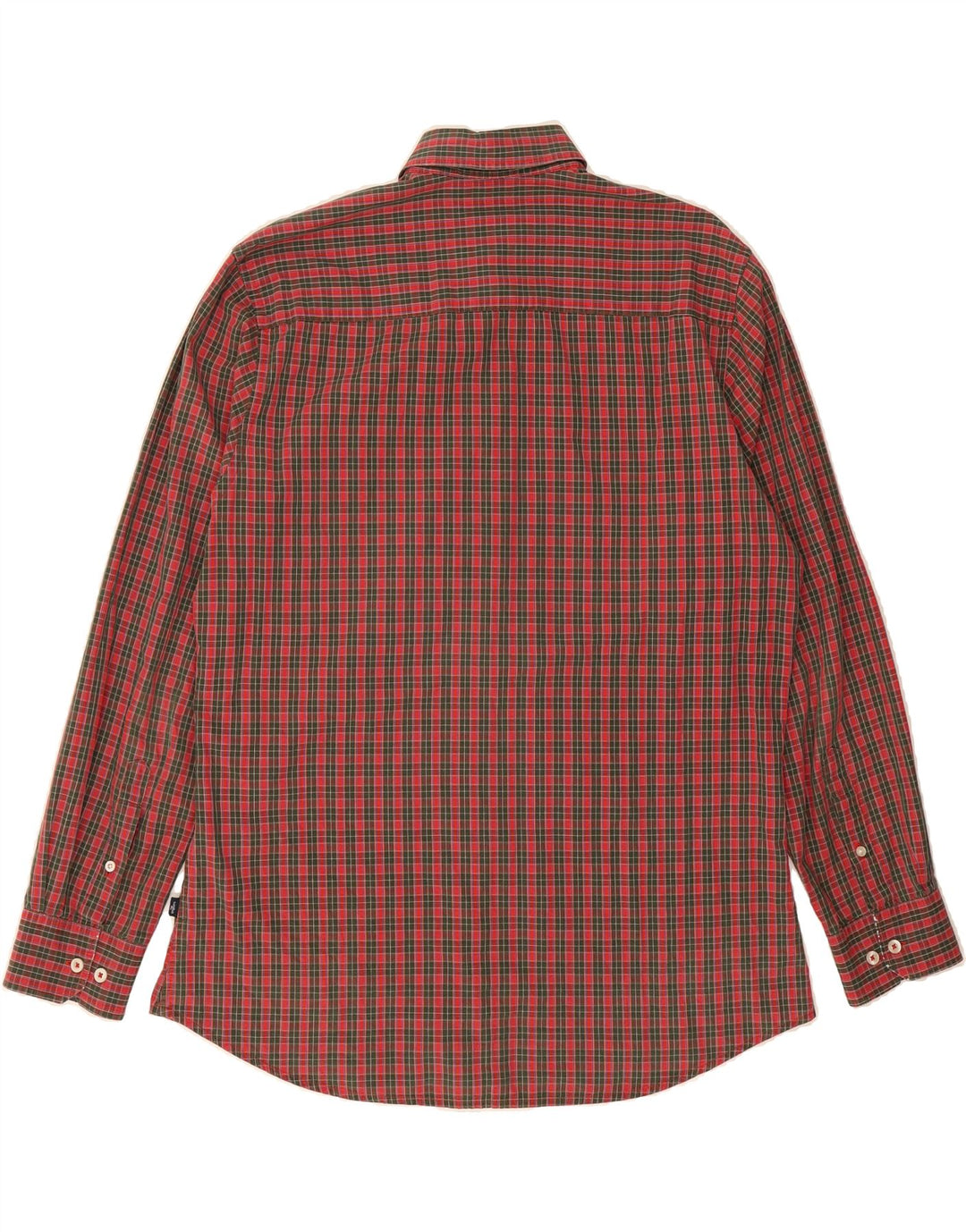 ENGBERS Mens Regular Fit Flannel Shirt Size 41/42 Large Red Check Cotton Vintage Engbers and Second-Hand Engbers from Messina Hembry 