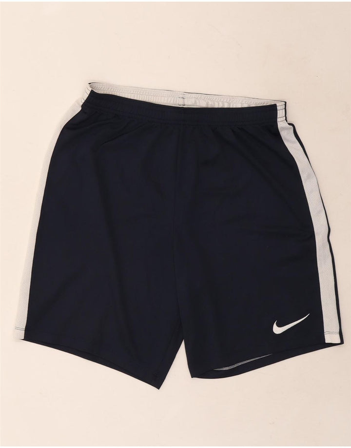 Męskie spodenki sportowe Nike Dri Fit, duży, granatowy, poliestrowy blok kolorów