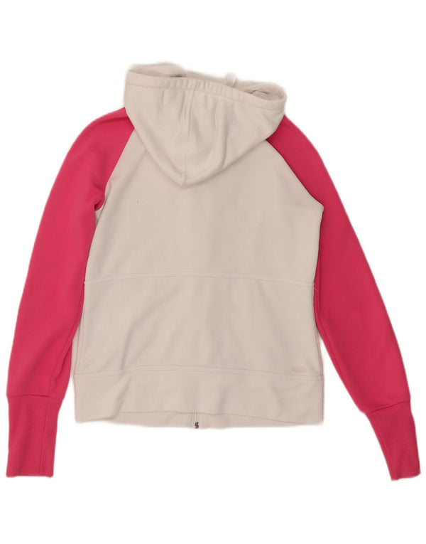 Damska bluza Adidas Clima 365 Zip z kapturem UK 10, mała, biała, z blokami kolorów