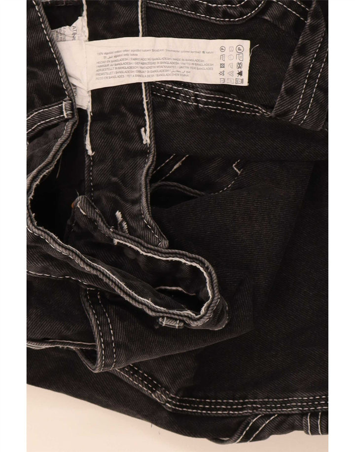 Męskie spodenki jeansowe Pull & Bear STWD Cargo EU 36 Small W29, czarne, bawełniane